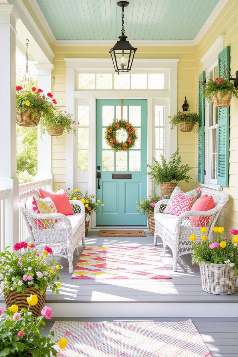 Cute Front Porch Ideas for a Cheerful Spring Vibe