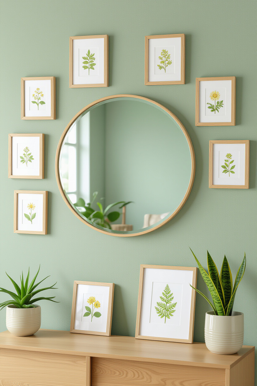 Decor Around Mirror on Wall: Creating a Gallery Vibe