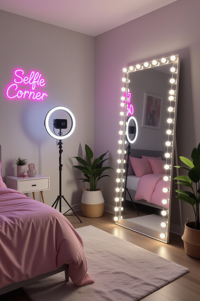 Designing an Aesthetic Mirror Selfie Room