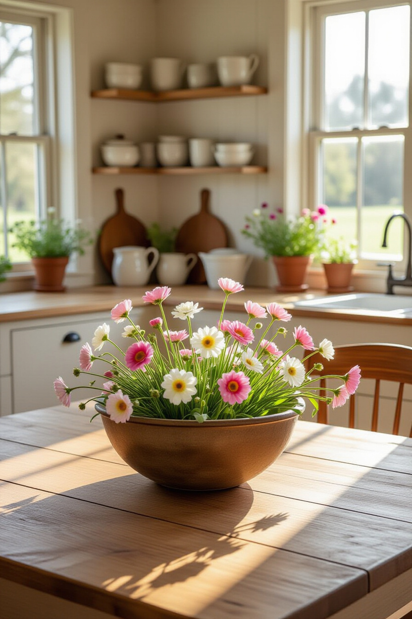 Dough Bowl Centerpieces: Embracing the Spring Vibe