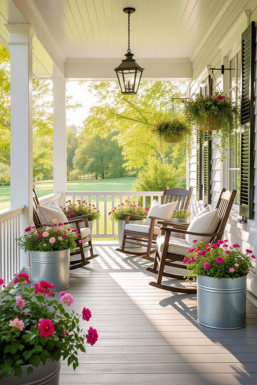 Farmhouse Style Spring Porch Decor: Cozy and Chic