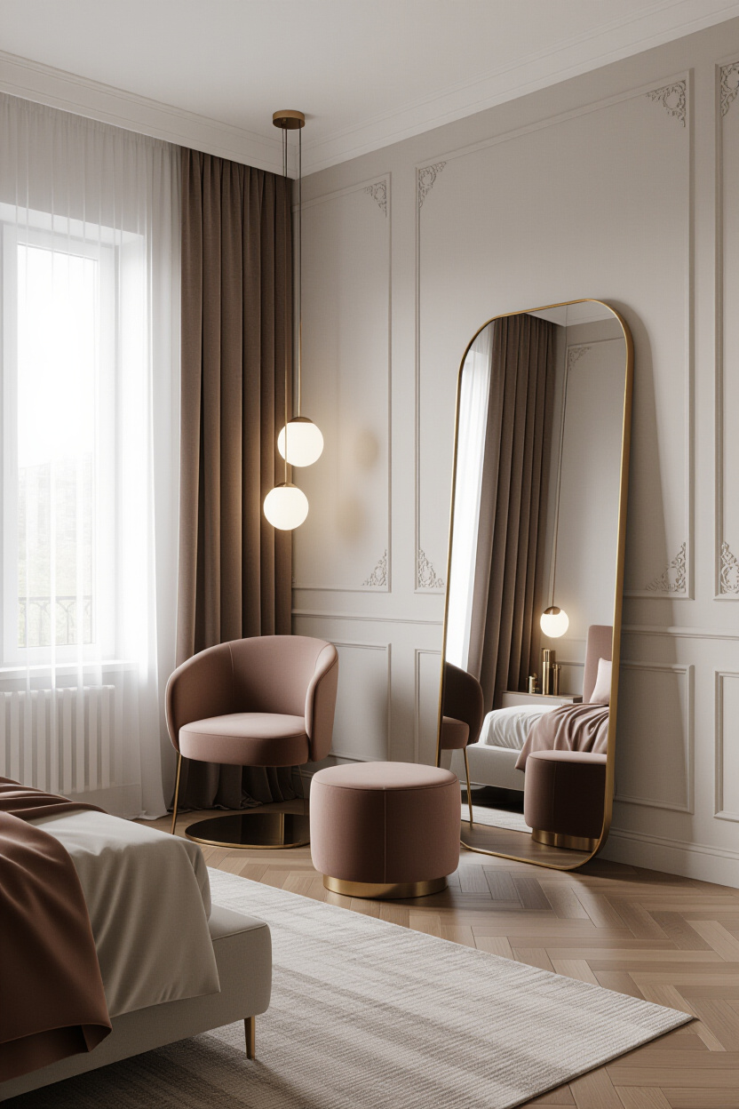 Full Length Mirror Decorating Ideas for a Glamorous Bedroom Look