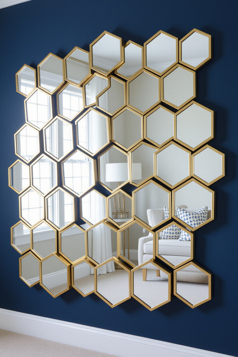Hexagon Mirror Wall Decor for a Contemporary Look