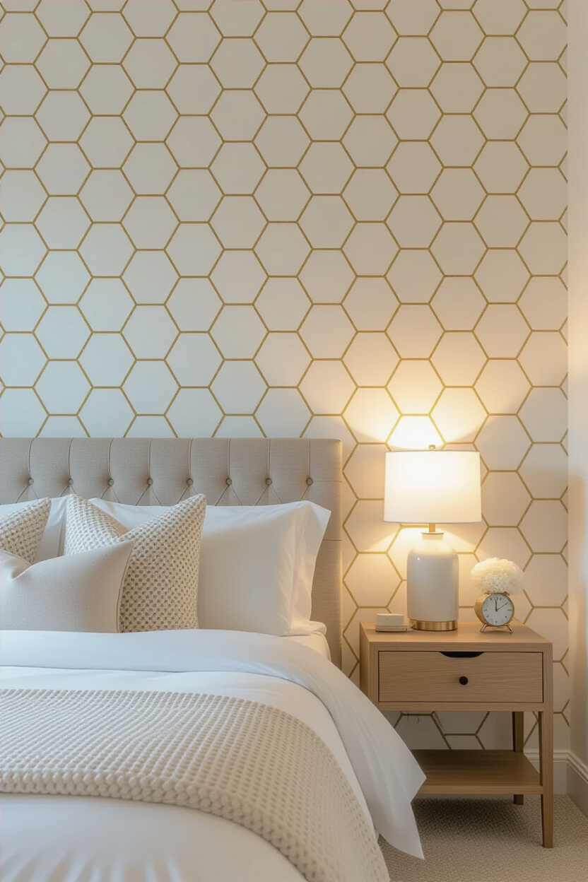 Hexagon Mirror Wall Decor: Geometric Charm for Any Space
