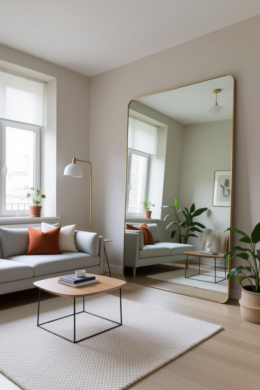Large Mirror Wall Decor Living Rooms for Small Spaces