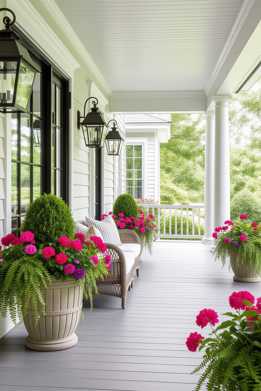 Large Summer Planter Ideas for Grand Entrance Statements