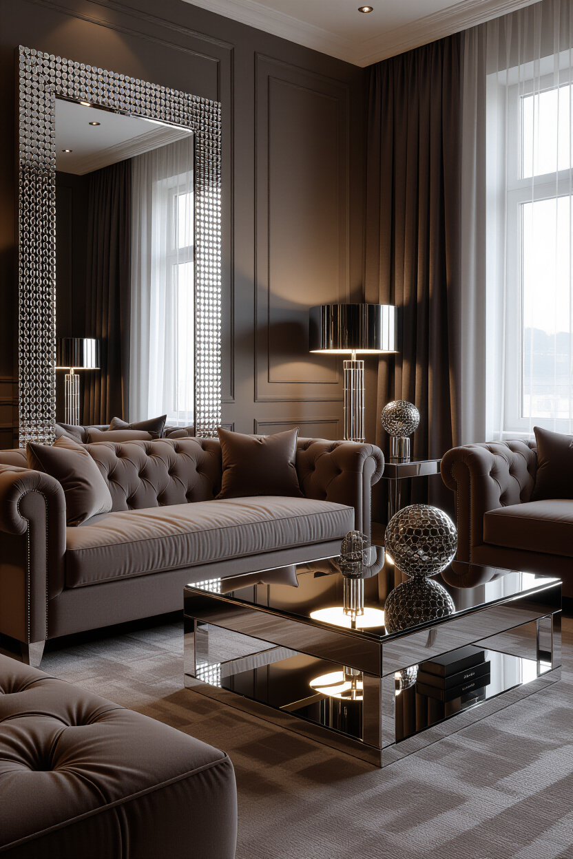 Luxury Living-Room Mirrors: Adding Glamour to Your Interior