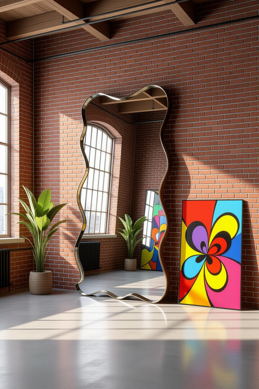 Maximalist Style with a Full Height Mirror Design