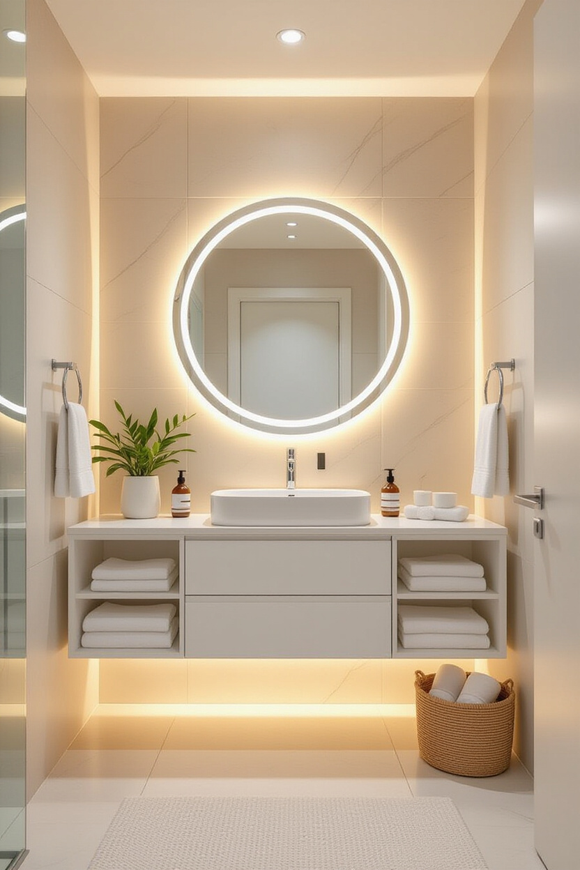 Round Bathroom Mirror Lighting: Illuminating Your Routine