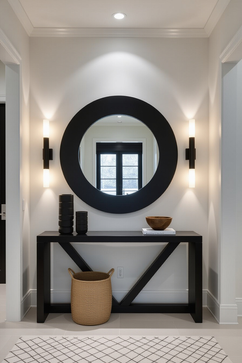 Round Mirror Entryway Magic: First Impressions Matter