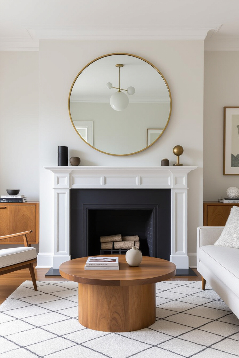 Round Mirror Wall Decor Living Room Layouts