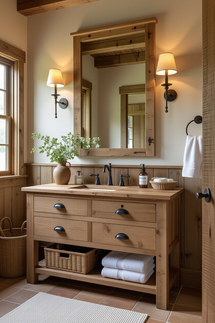 Rustic Bathrooms Ideas: Beyond the Mirror
