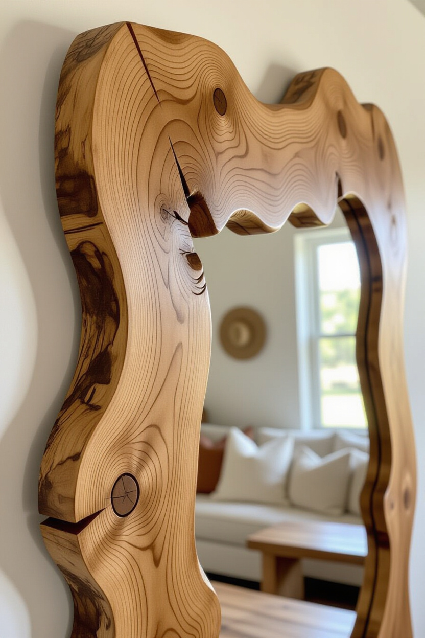 Rustic Live Edge Mirror: Bringing Nature Indoors