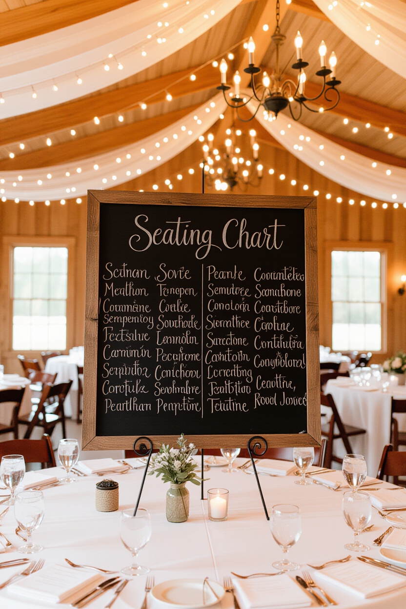 Rustic Mirror Seating Chart Wedding Ideas
