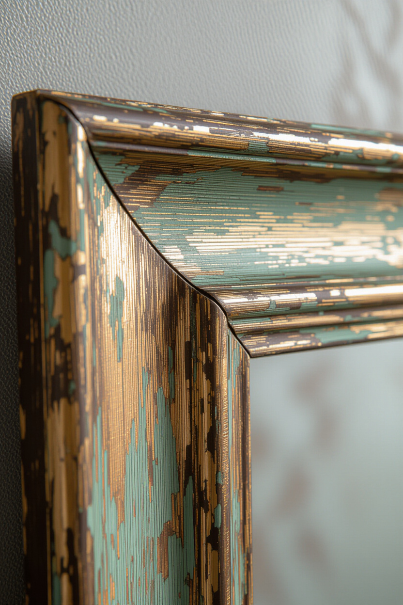 Rustic Paint Texture for a Characterful Mirror