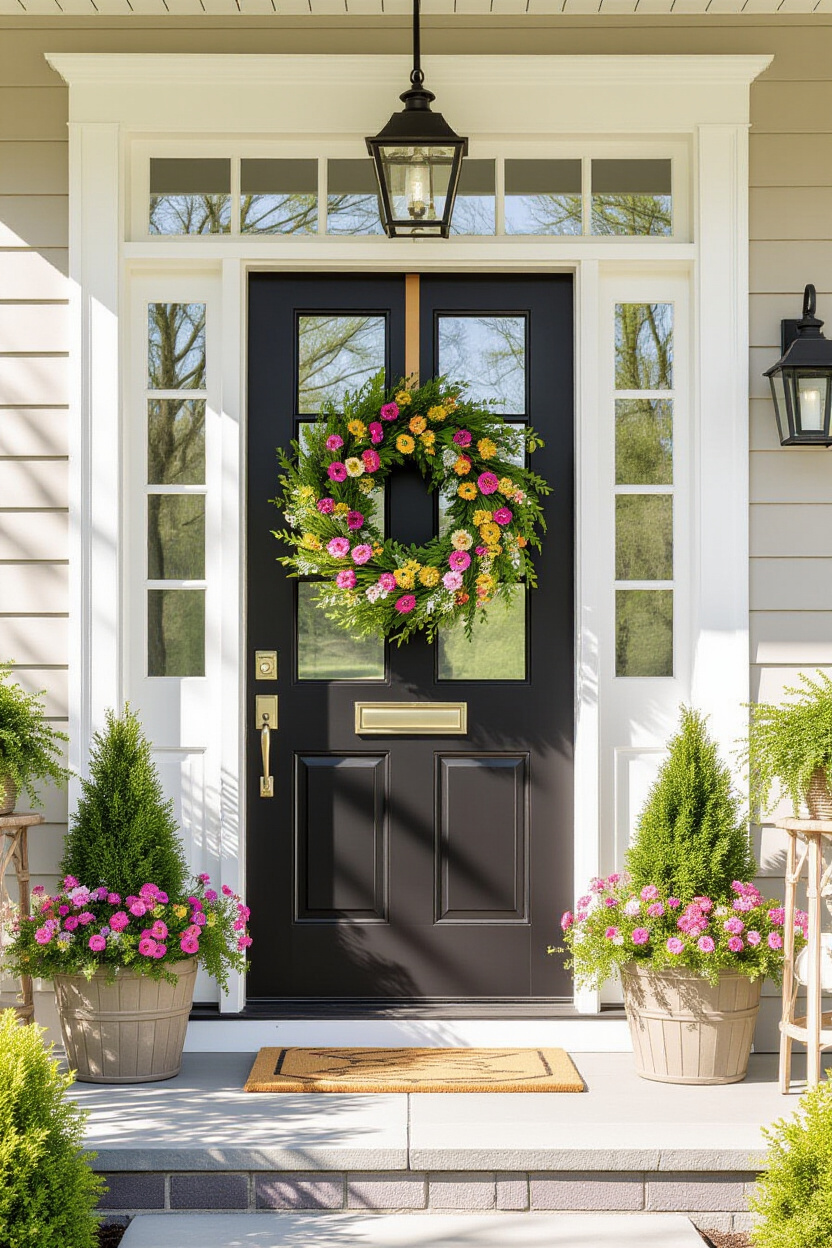 Spring Front Door Decor & Wreath Ideas
