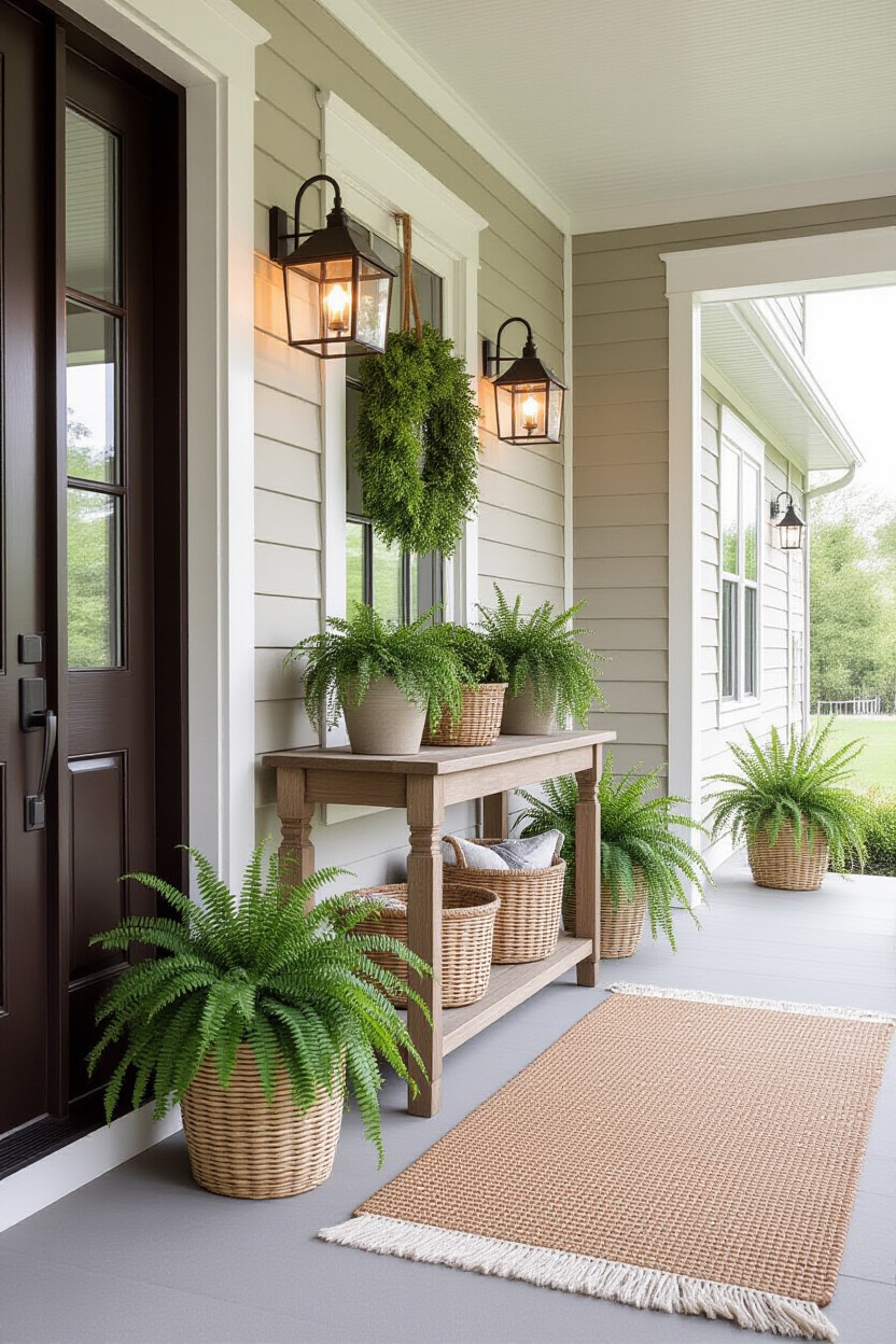 Spring Front Porch Entryway Decor Styling