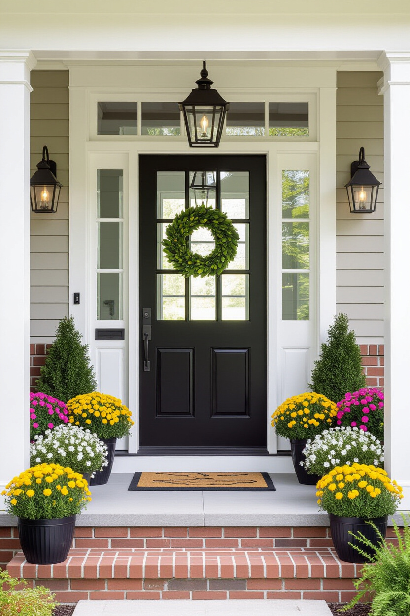 Spring Planter Ideas for a Charming Front Door Entrance