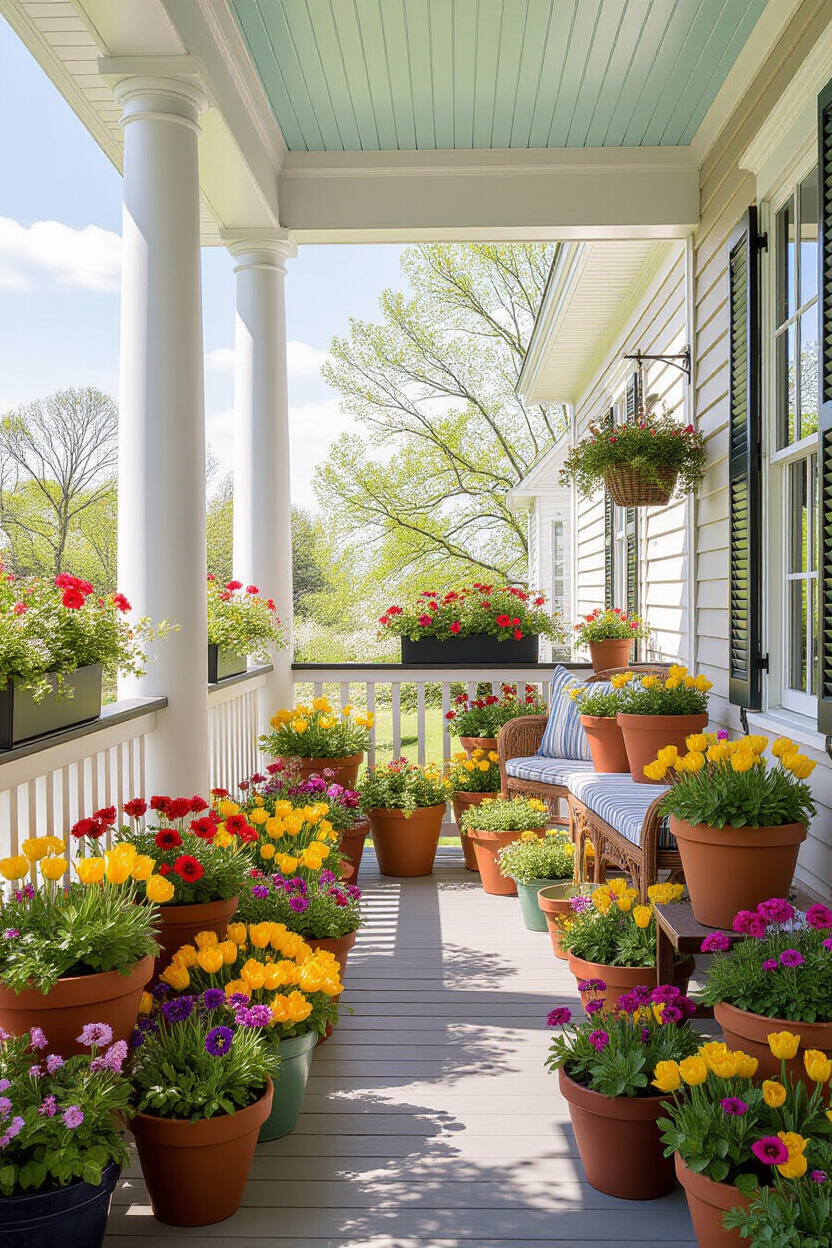Spring Porch Pots Ideas: Blooms for Every Corner