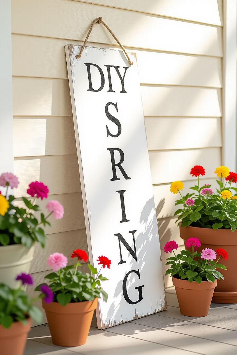 Spring Porch Signs DIY: Craft Your Own Welcome