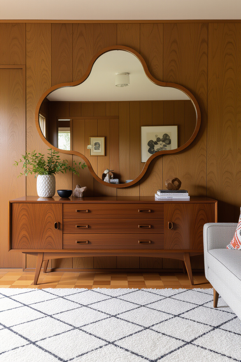 The Allure of a Curvy Mirror in Mid-Century Design