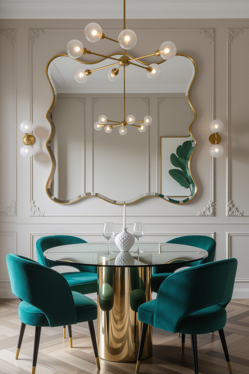 The Art of the Wavy Mirror Frame as a Wall Feature