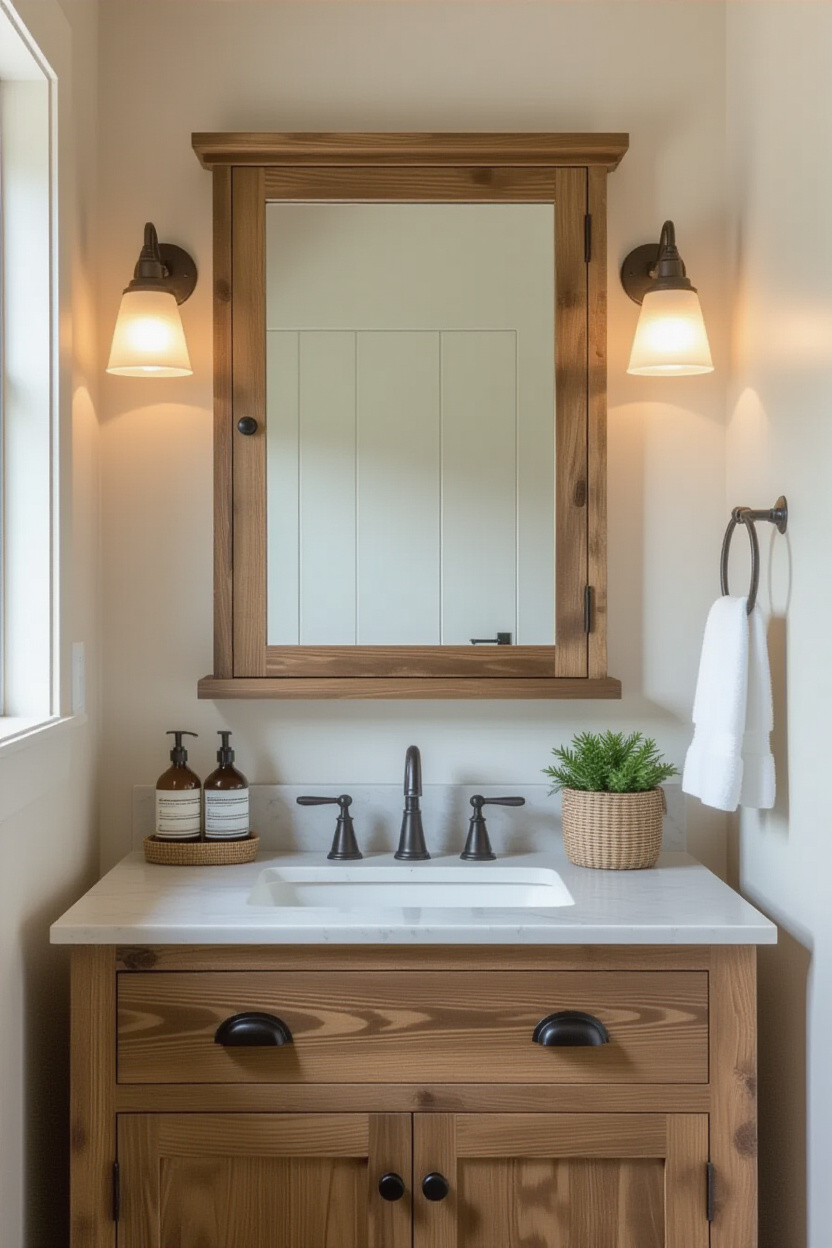 The Practicality of Rustic Bathroom Mirror Cabinets