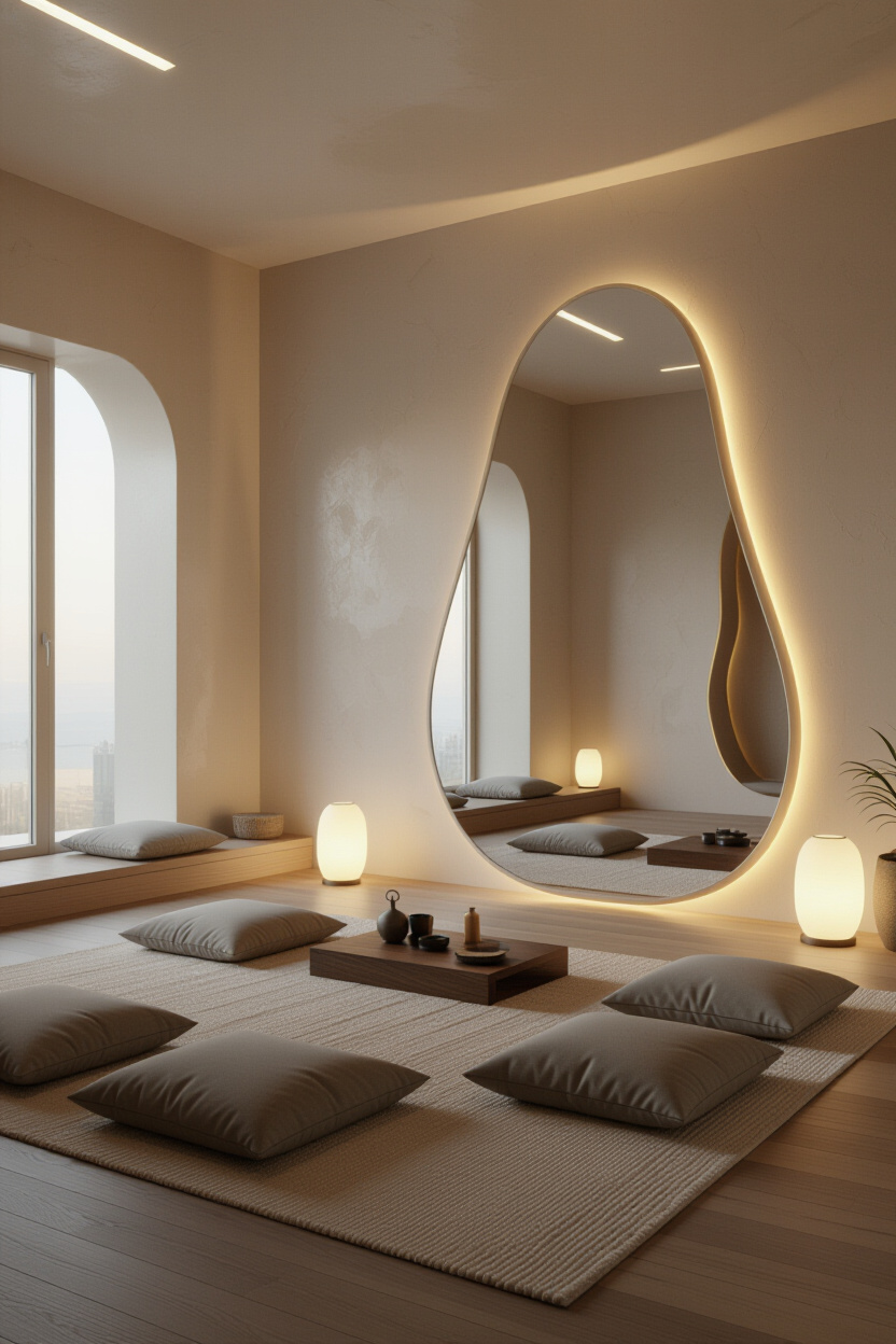 The Soothing Nature of an Organic Shaped Mirror