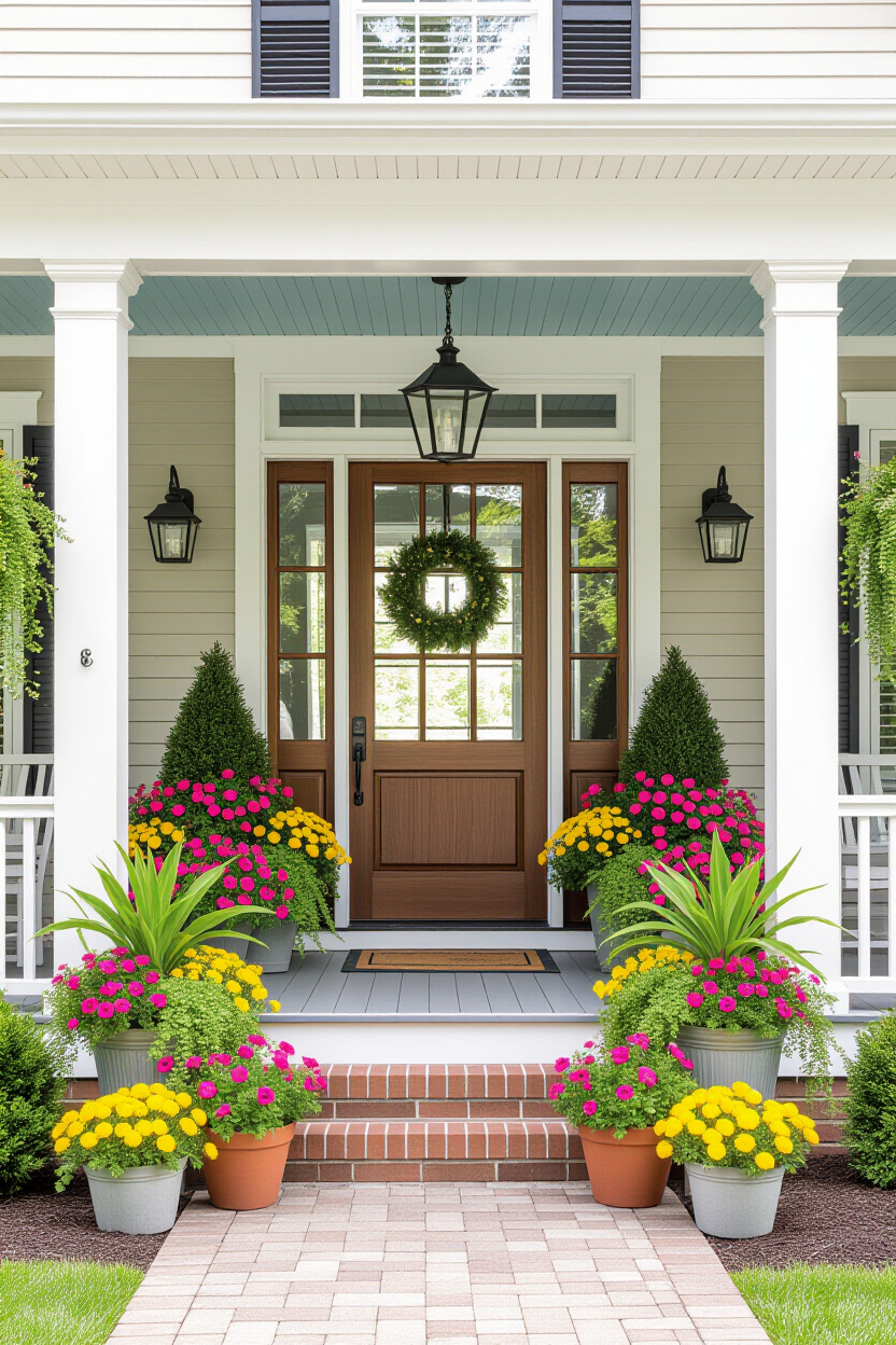 Transform Your Spring Front Porch Decor Entrance with Planters