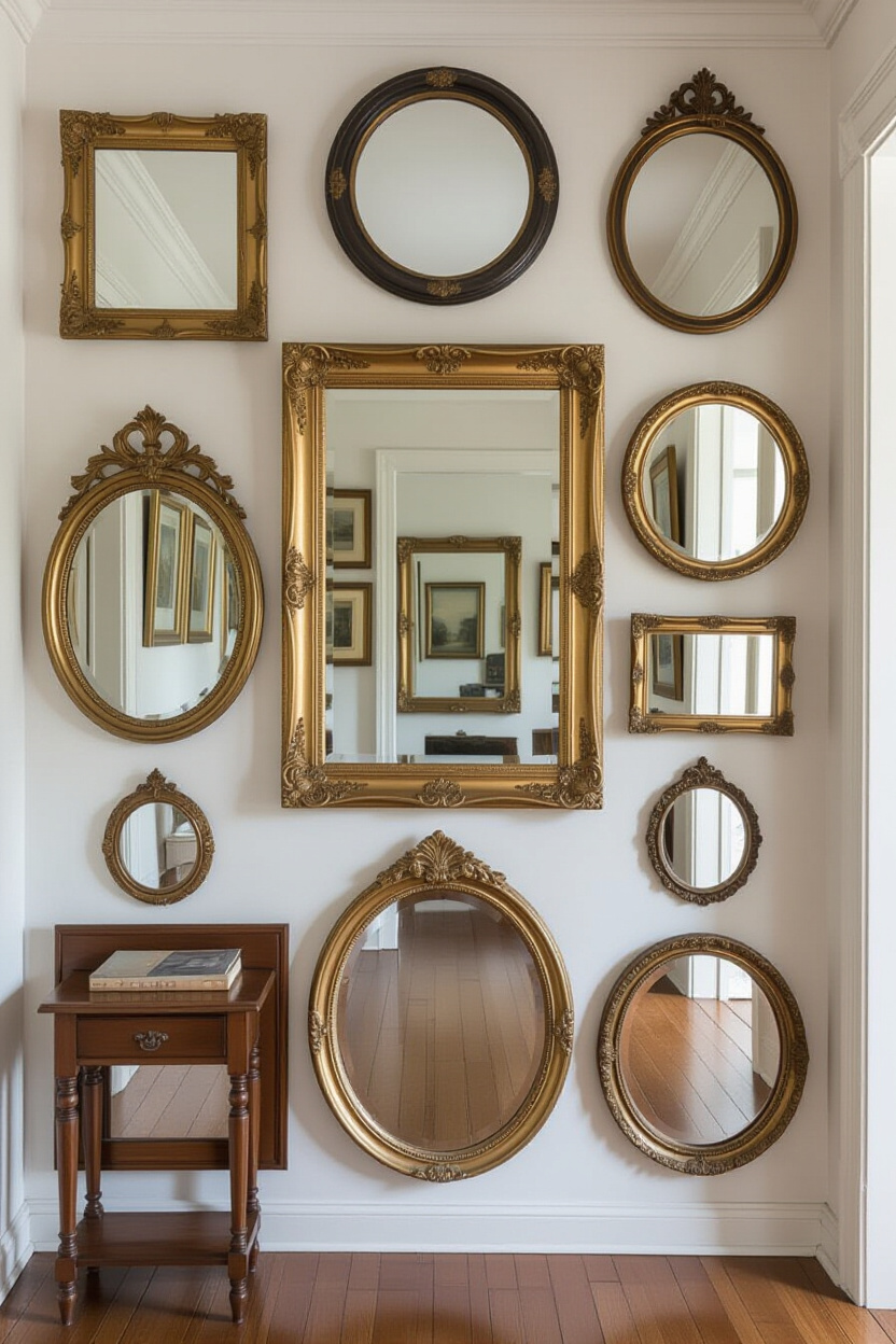 Vintage Mirror Wall Decor for Eclectic Homes